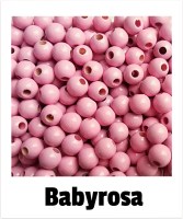 Holzperlen 8mm babyrosa